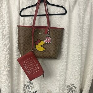 Reversible Ms Pac-Man tote by Coach